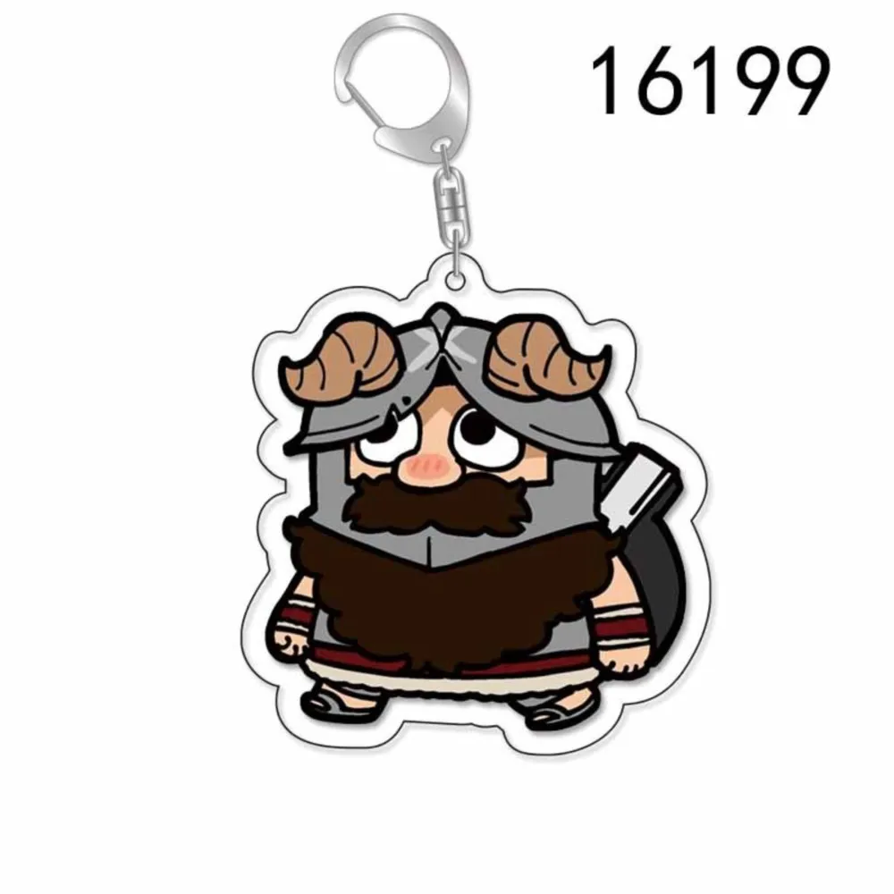 6cm Cartoon Anime Pendant Keychains Holder Car Key Chain Key Ring Mobile Phone Bag Hanging Laios Delicious in Dungeon Keyring