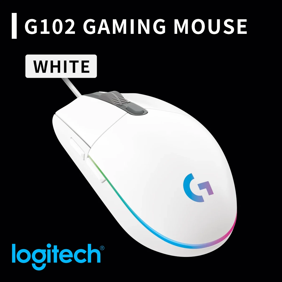 

Logitech G102 Wired Gaming Mouse 1ms Response LIGHTSYNC RGB 6 Programmable Buttons Compatible With G HUB For PC Laptop Gamer