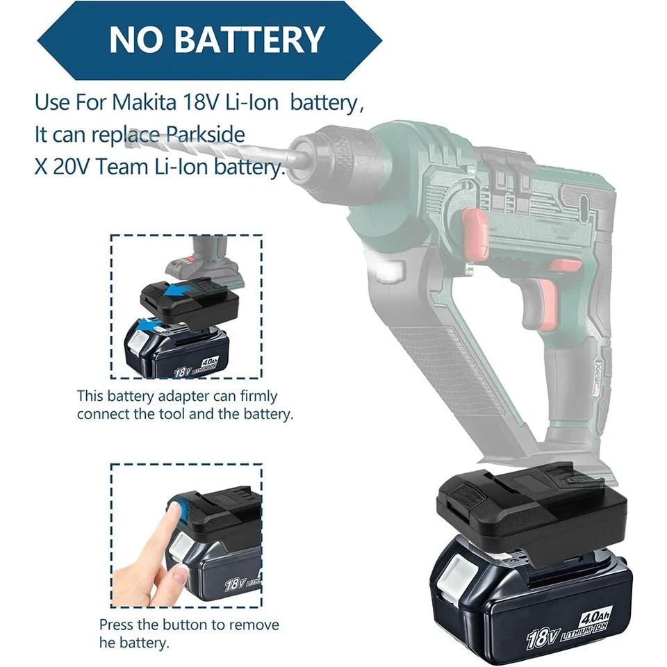 Adattatore batteria MT20PAR per batteria Makita 18V a Lidl Parkside X20V Convertitore batteria agli ioni di litio Accessori per elettroutensili