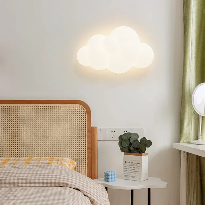 LED Lights Cloud Three-dimensional Ceiling Lamp for Bedroom Lamp Children's Room Decoration Modern Wall Lamp Home Indoor Sconce