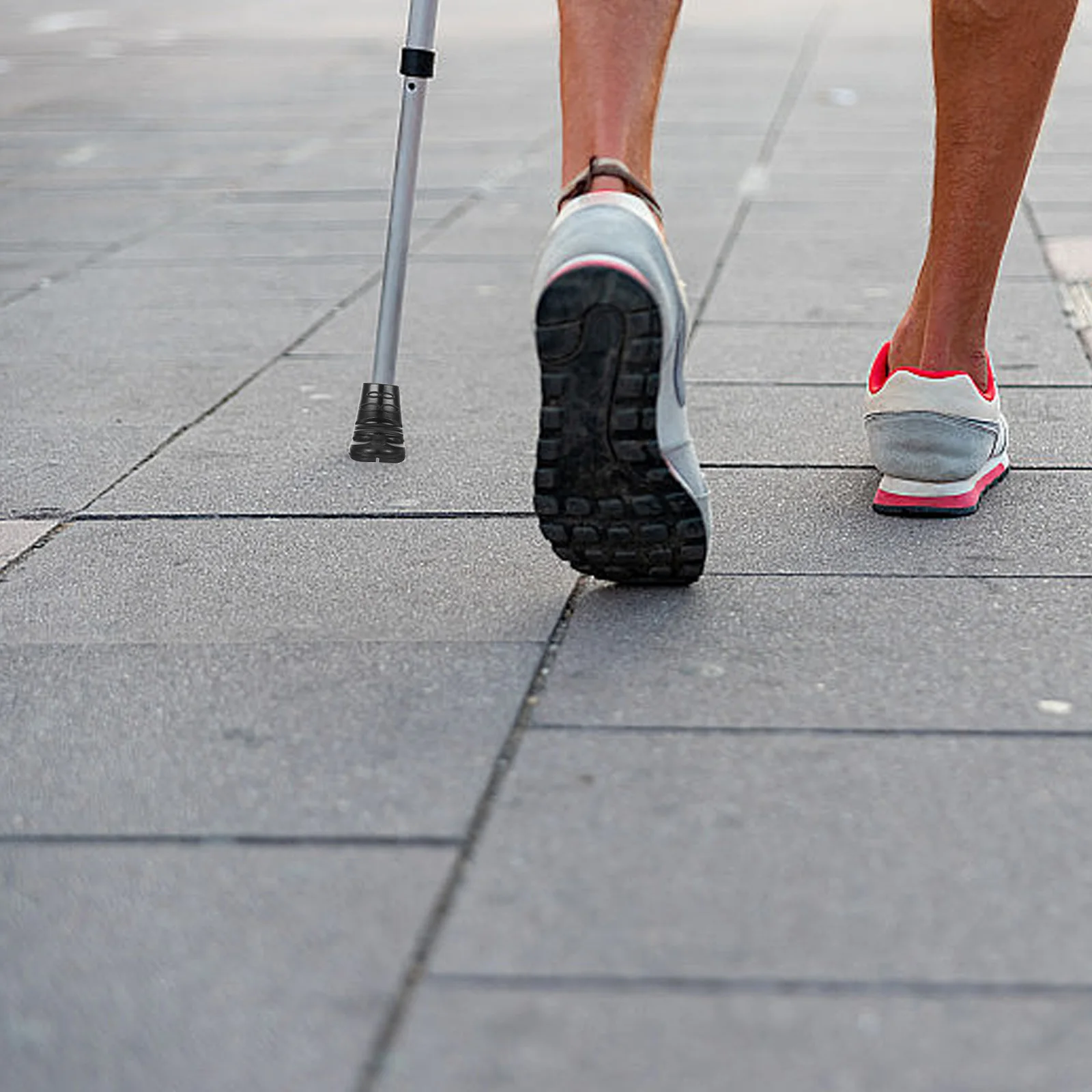 

Trekking Pole Rubber Replacement Walking Stick Non slip Feet Non Slip Crutch Feet Tip Black Durable Lightweight Anti slip