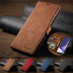 Luxury Fashion Leather Wallet Flip Phone Case For Samsung Galaxy S25 S24 Note 20 Ultra Note 10 9 Magnetic Card Holder Back Cover