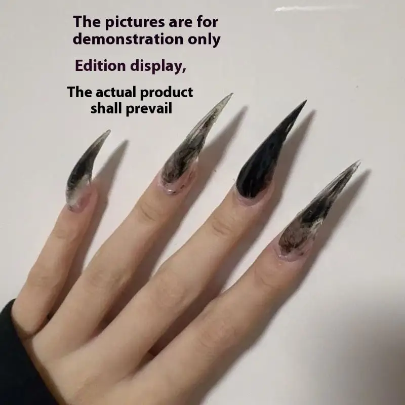 140 pièces/boîte ongles Stiletto courts et incurvés double forme pour Extension d'ongles de griffe de chat 3D ongles acryliques sculpturiens moules à couverture complète