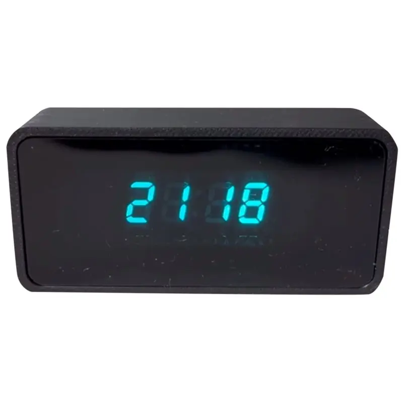PORK-VFD Fluorescent Digital Tube Clock Pendant With Luminous Ambient Glow Cyberpunk Style ,Creative Desk Accessory Type-C 5V
