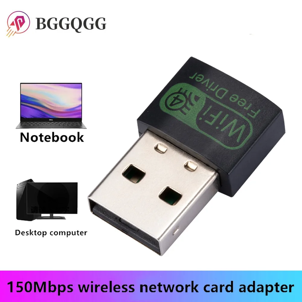 BGGQGG Wifi USB Adapter 150Mbps High Speed Wireless Dongle Free Drive Network Card USB 2.0 For Laptop PC/Laptop/Desktop