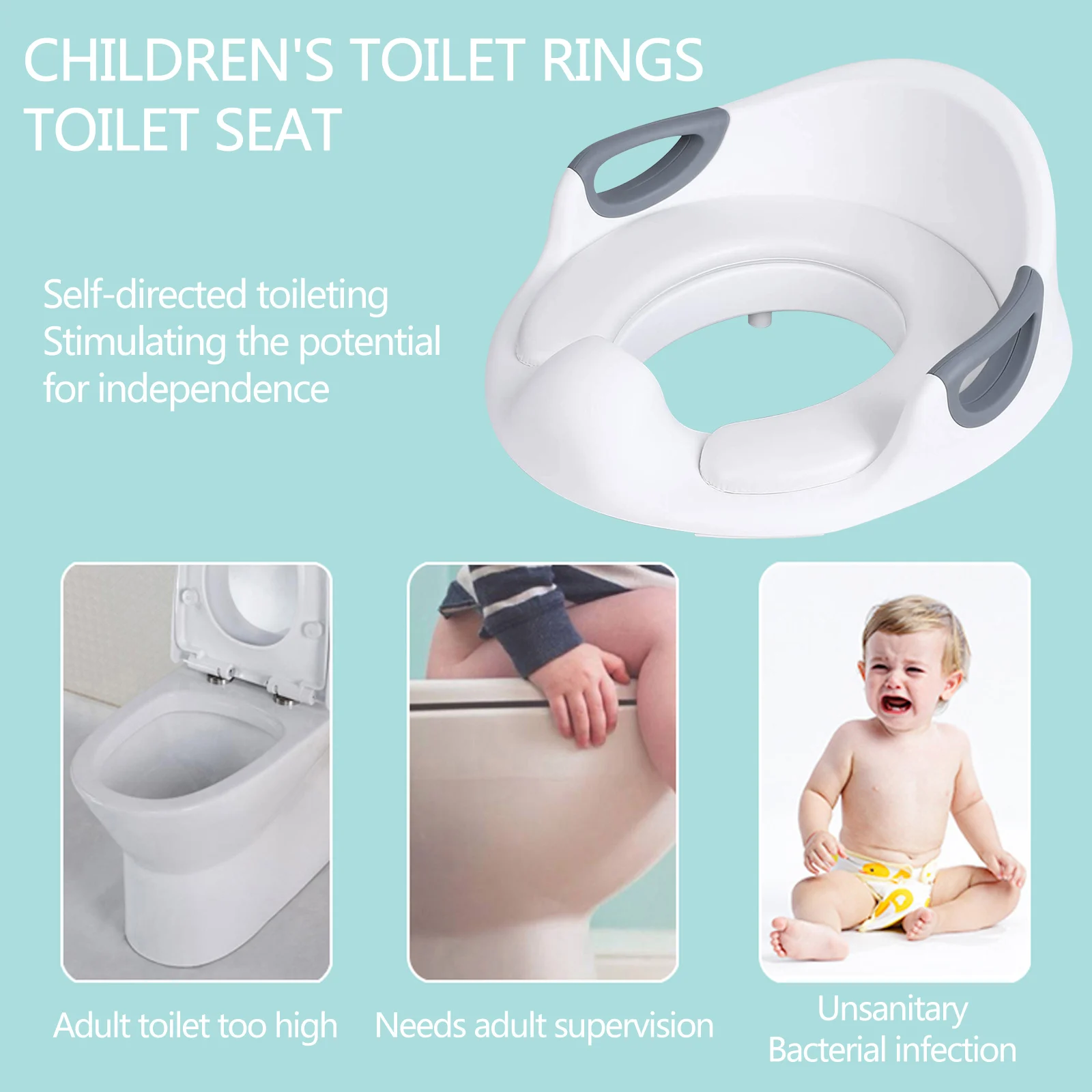 Baby and Child Toilet Seat Toilet Trainer Splash Guard Potty Boy Cushion Bedpan Cover Kid\'s Toilet Household Auxiliary Toilet