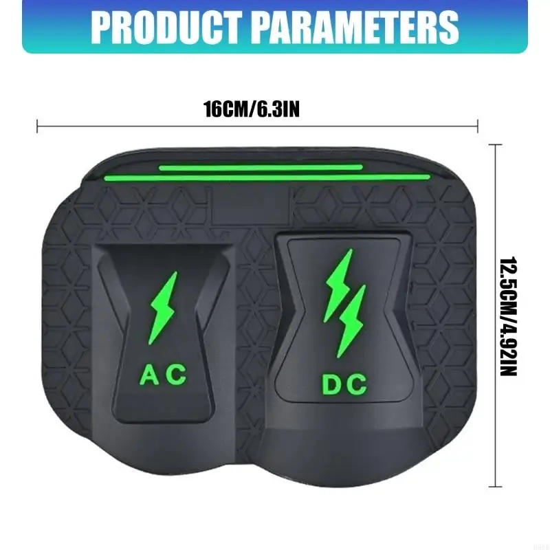 Port Opening Cover with Clearly Raised Marked Sections, Silicone Body, Adhesive Attachment, and Side Handling Tab H9EE