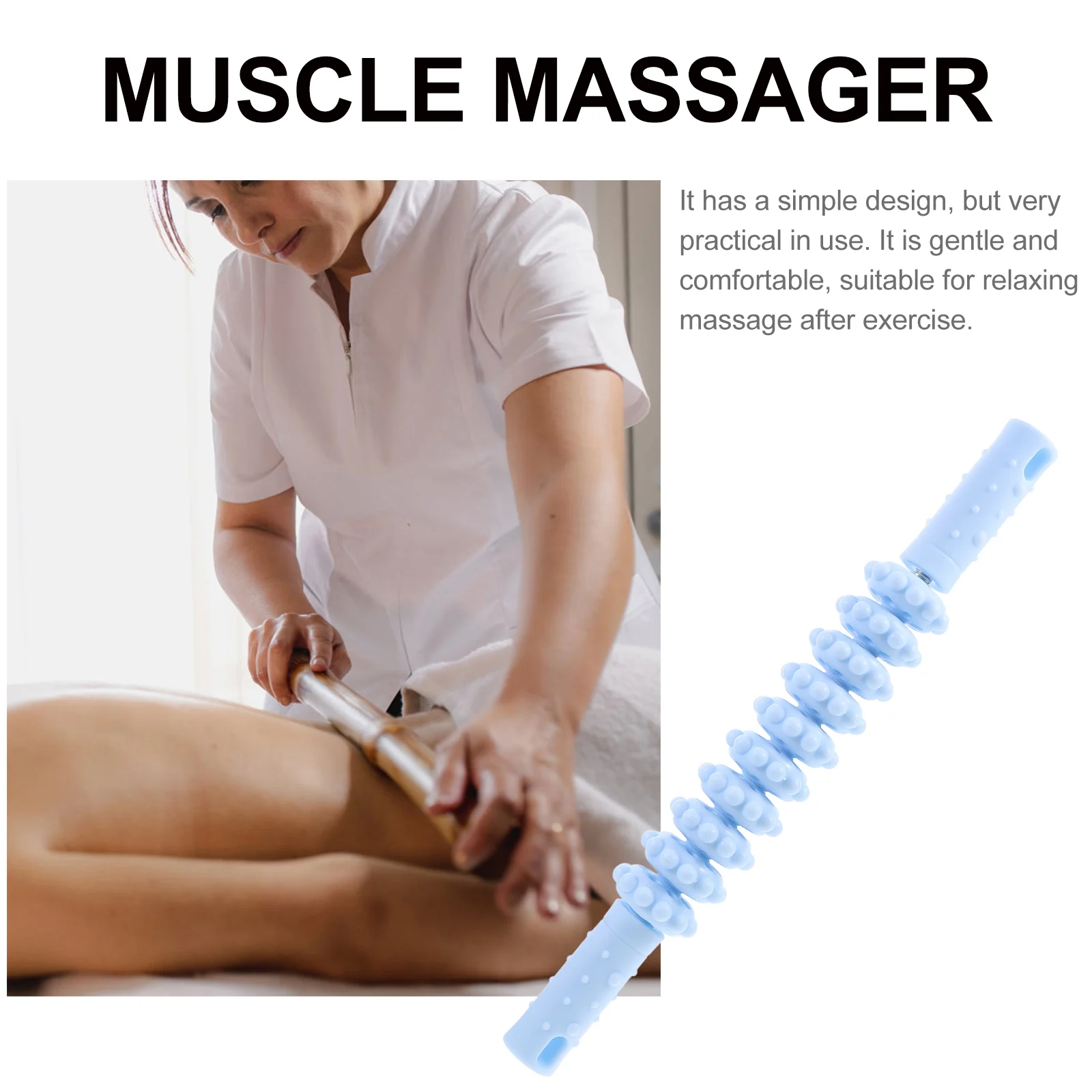 

Massage Wheel Body Massager Tool Shoulder Ball Calf Steel Leg Neck Roller Muscle Relaxation Portable Lightweight