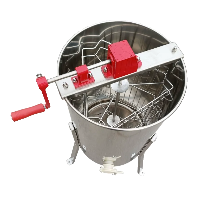 3 Frame Honey Extractor Hand Crank Separator Stainless Steel Honey Spinning Machine for Backyard Apiary Beekeeping Supplies