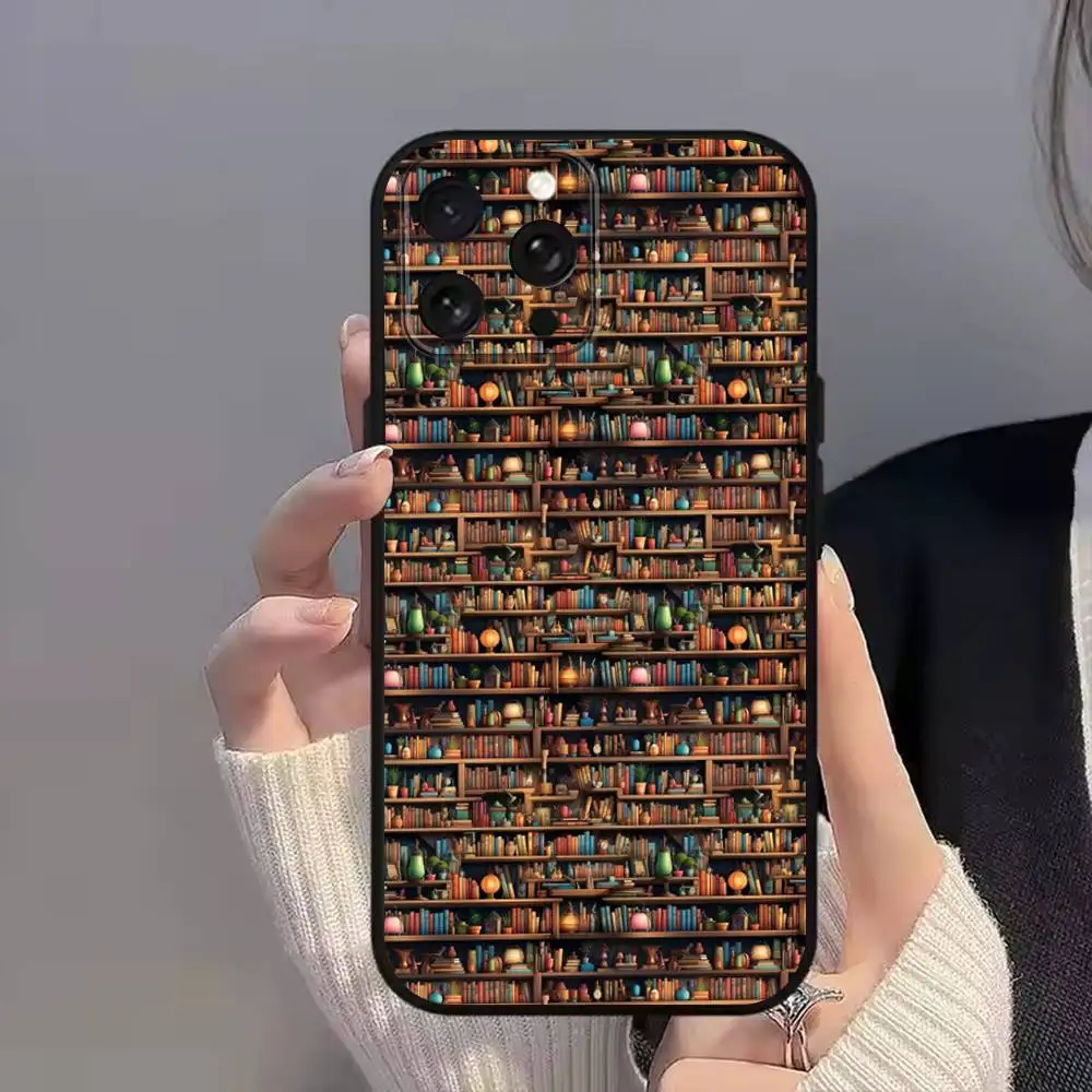 B-book prateleira c-creatives para iphone 11,15,16,14,13,17,12, pro, se4, plus, e, max, air, mini preto à prova de choque capa macia capa de telefone