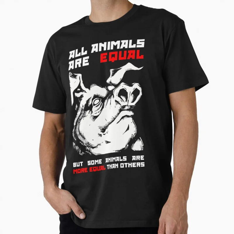 

All animals are equal 80s Retro movie Gift t shirt The Dukes Of Hazzard Graphic clothes All size Tops 100% cotton print tee