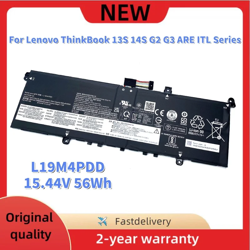 

New L19M4PDD Laptop Battery For Lenovo ThinkBook 13S 14S G2 G3 ARE ITL Series L19C4PDD L19D4PDD 5B10Z37617 5B10Z37618 5B10Z37621