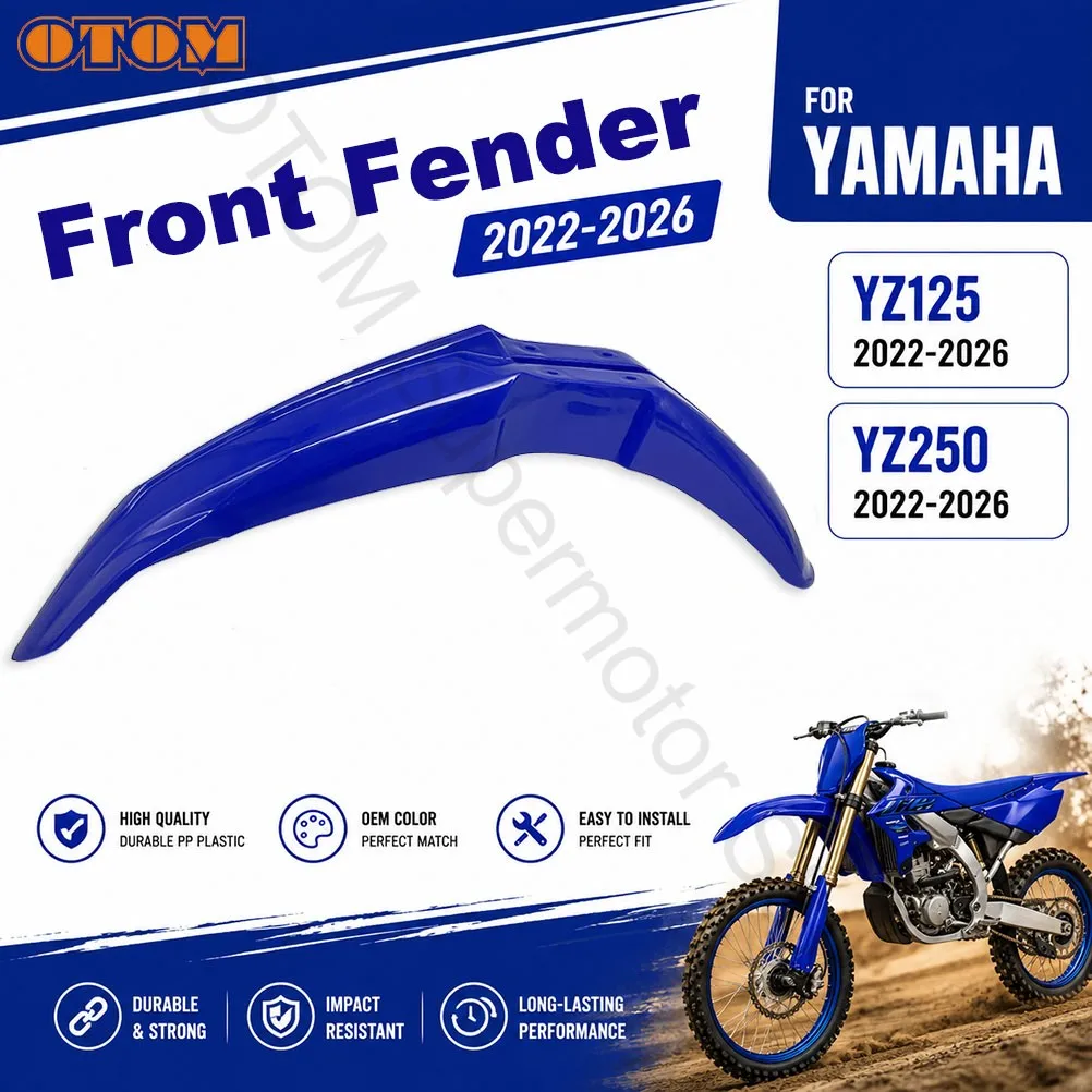 For YAMAHA 2022-2026 Motorcycle Front Fender Mudguard Kit Protection Wheel Splash Shield Guard Body Fairing Cover YZ125 YZ250
