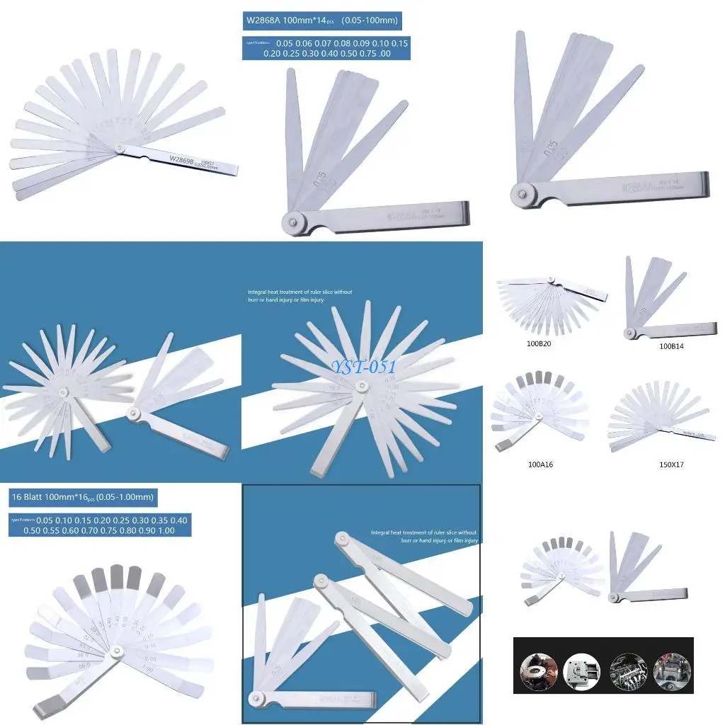 

E15A Feeler-Gauge Spark-Plug Gauge-Filler Gauge-Valve Probes Metric-Thickness Set Probes Thickness-Gauge Spark-Plug Tools