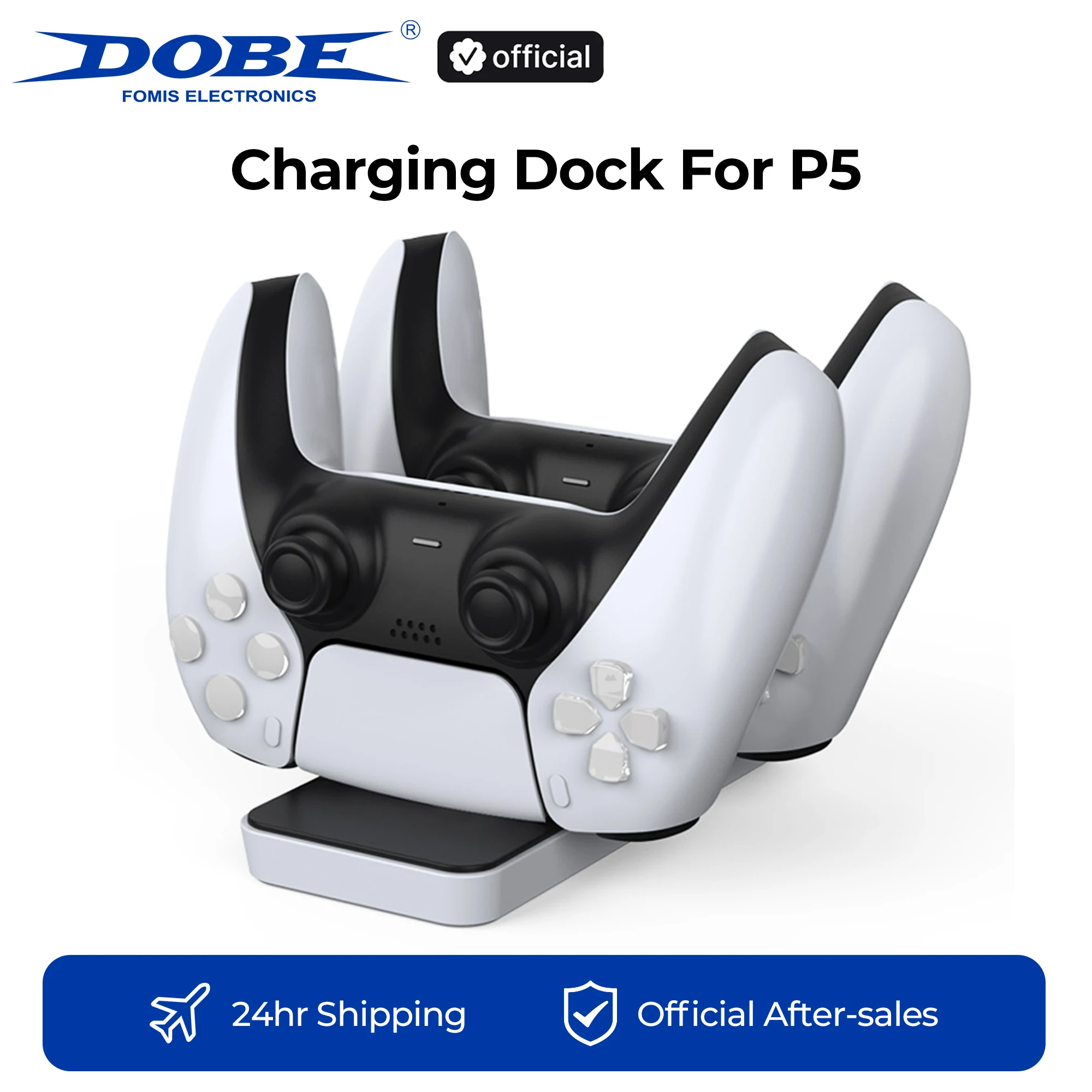 dobe-デュアルコントローラー充電スタンド-for-playstation-5-コントローラー充電ステーション-p5-dcアダプター-5v-12a、type-c