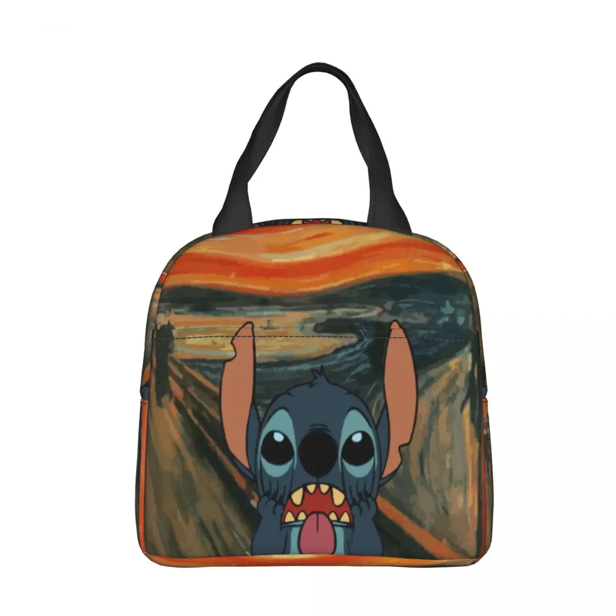 Stitch Lunch Bag Thermal Bag Lunch Container Lilo The Scream High Capacity Tote Lunch Box Food Storage Bags Beach Picnic