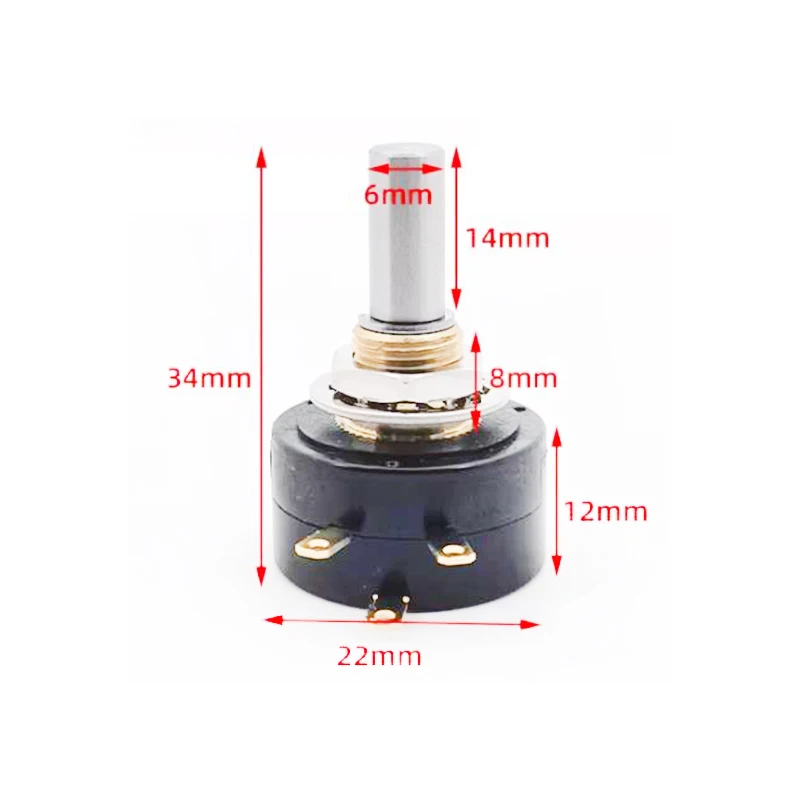 FCP22E Sakae Conductive plastic potentiometer 1K 2K 5K 10K optional 360 degrees Single circle infinite rotation