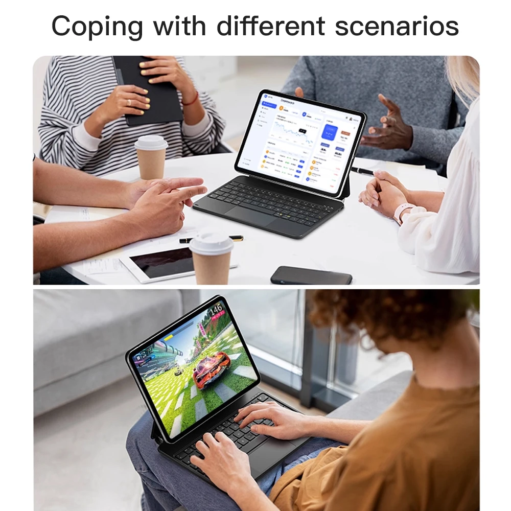 iPad Pro 11インチ、Air 4、Air 5、iPad A16、第10世代、第11世代用マジックキーボード、スマートカバー、マグネット式ケース、tecladoキーボード、ワイヤレス