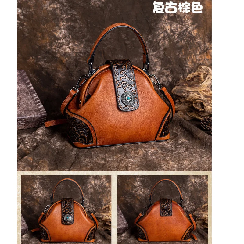 GAGACIA Vintage Women Luxury Handbag High Quality Crossbody Bag For Ladies Handbags Genuine Leather Woman Phone Bags Purses 2024