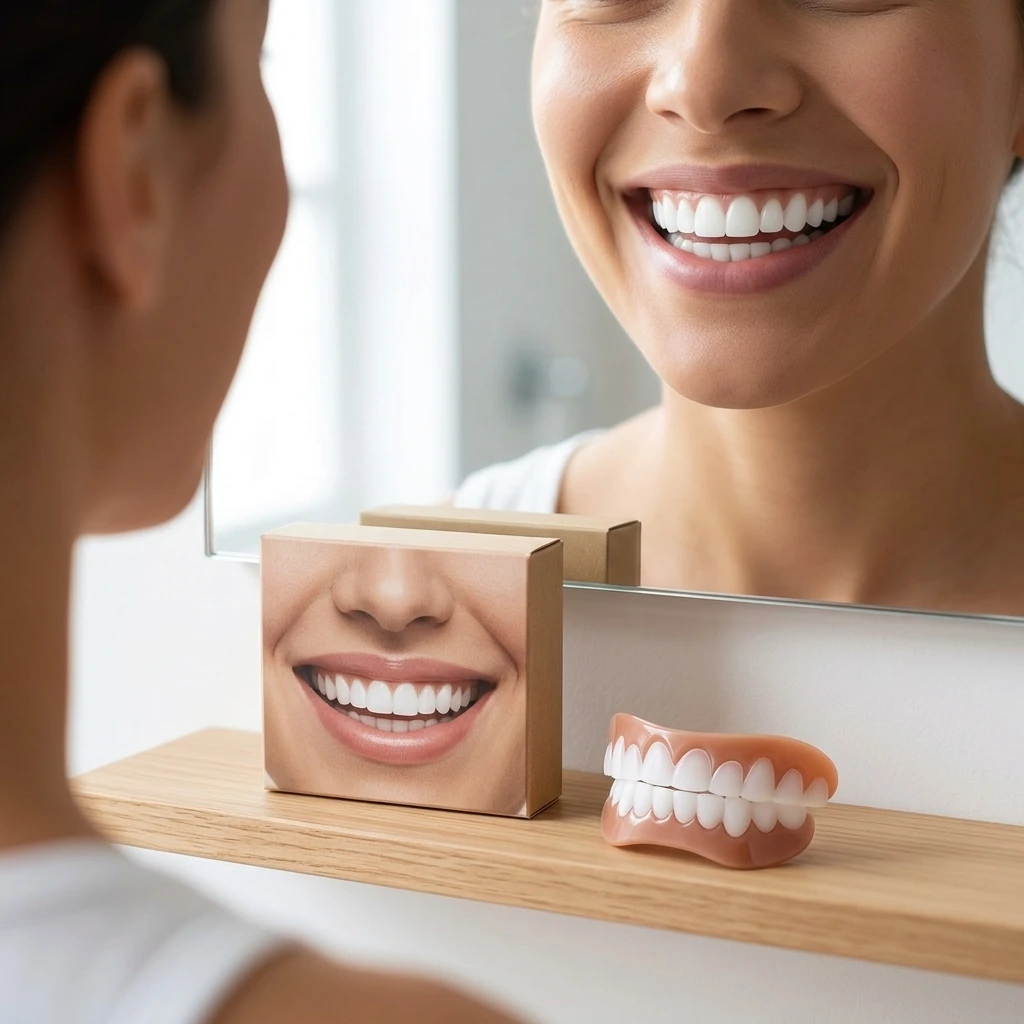 Teeth Whitening Veneers - Rage Portable Cosmetic Denture Cover Snap