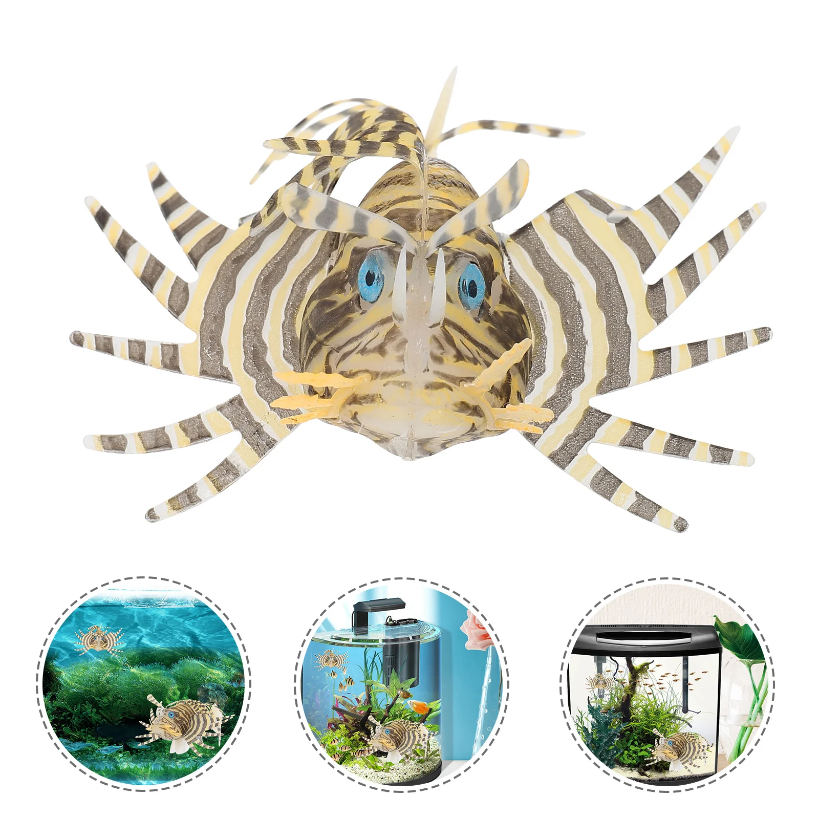 

1Pcs Creative Fish Tank Decor Silicone Simulation Fish Aquarium Ornament Set for Realistic Aquarium Landscaping Safe Non Toxic