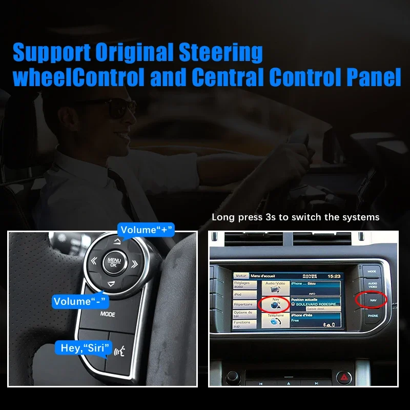 Wireless Carplay For Land Rover/Jaguar/Range Rover/Evoque/Discovery 2012-2021 Android Auto Ai Box Multimedia USB Navigation DSP - view 4