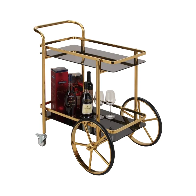 Modern steel multi-purpose bar dessert candy cart and wine cart