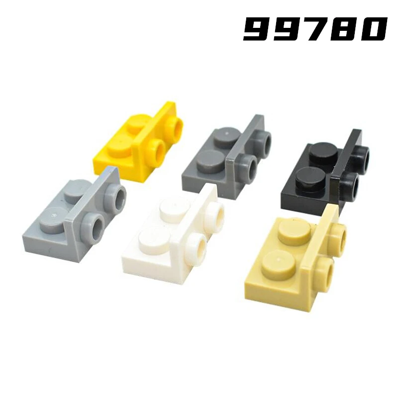 Komponen MOC Babi Pelangi 99780 Braket 1X2-1X2 Bata Kompatibel Terbalik DIY Blok Bangunan Assmble Partikel Mainan Puzzle Anak