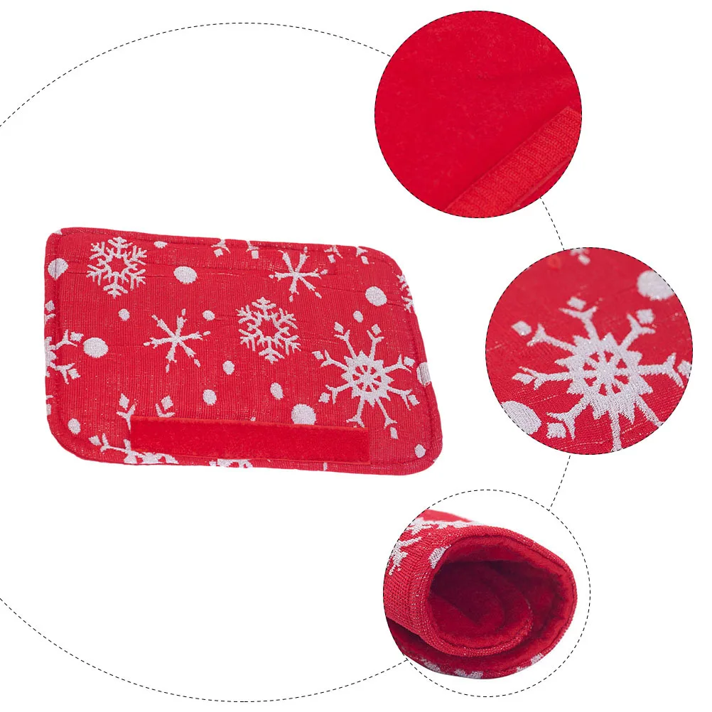 

3pcs Refrigerator Handle Covers Christmas Snowflake Pattern Washable Kitchen Appliance Door Handle Sleeves For Fridge Door Knob