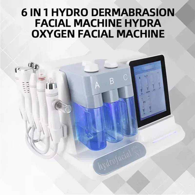 

New 6 in 1 Small Bubble Hydrogen Oxygen Facial Machine Microdermabrasion Device Peeling Cleansing Lifting SPA Bubble Equipment