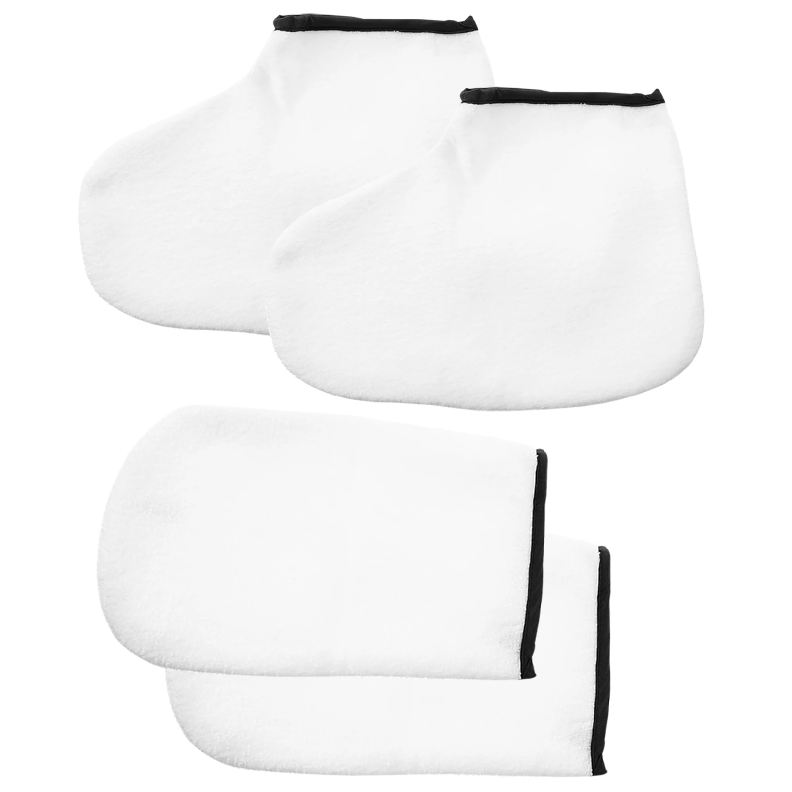 

Paraffin Wax Gloves Hand Spa Foot Mask Moisturizing Dry Hands Treatment White Knitted Fabric Thickened Heat for Home