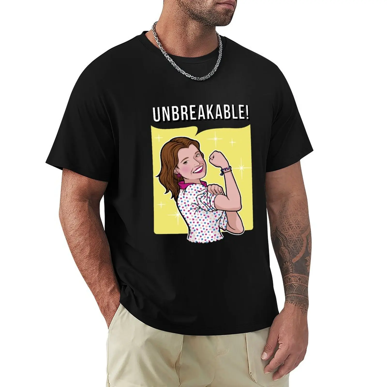 Unbreakable! T-Shirt sports fans oversized mens tall t shirts