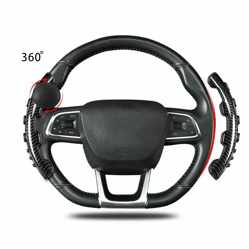 Auto Lenkrad Grip Carbon Faser Auto Anti-skid Lenkrad Abdeckung Schutz Universal Non Slip Auto Rad Fall 2PCS – Detail 2