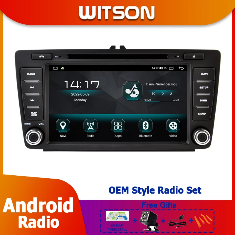 

8" Radio Car Stereo For Skoda Octavia 2 Supperb Fabia 2007-2014 GPS Stereo CarPlay Player