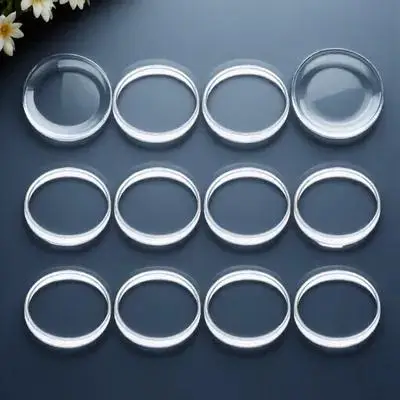 

10 Pcs Petri Dish Lid Clear Smooth Heat Resistant Plastic Lab Chemistry Experimental Tools Lightweight Portable Sterile Plates