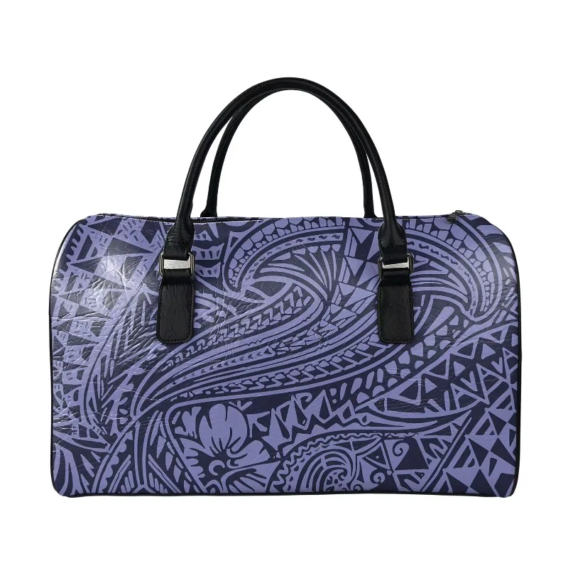 

Высококачественная мужская кожаная спортивная сумка, большая полинезийская этническая женская дизайнерская ночная сумка с цветочным логотипом и дорожные сумки