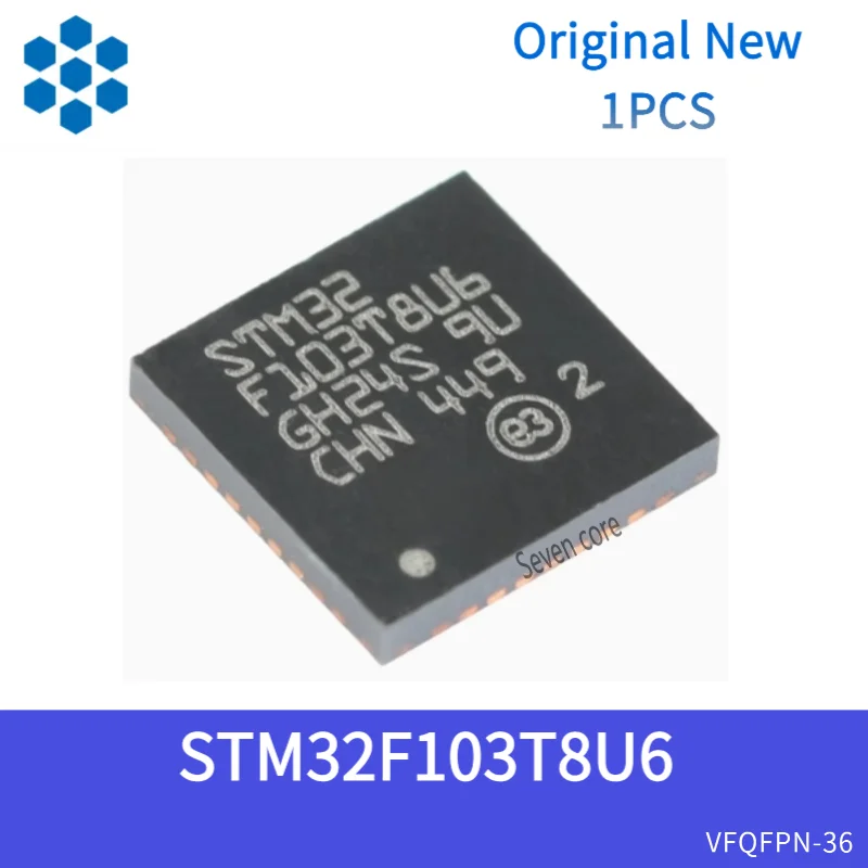 

Оригинальный новый 1 шт. STM32F103T8U6 VFQFPN-36 ARM CortexM3 32-битный микроконтроллер MCU