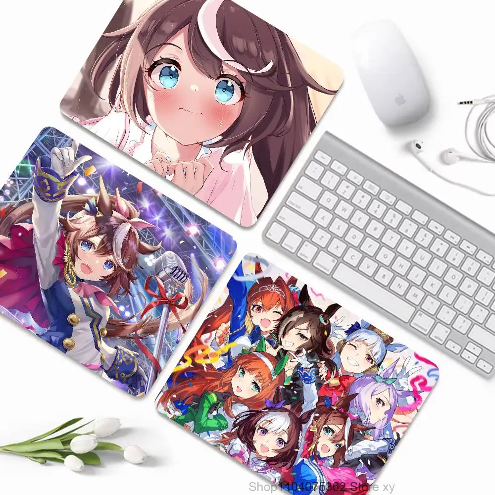 Uma Musume Pretty Derby Mousepad Small LockEdge Mouse Pad For Gamers Computer Desk Pad Rectangular Anti-slip Rubber