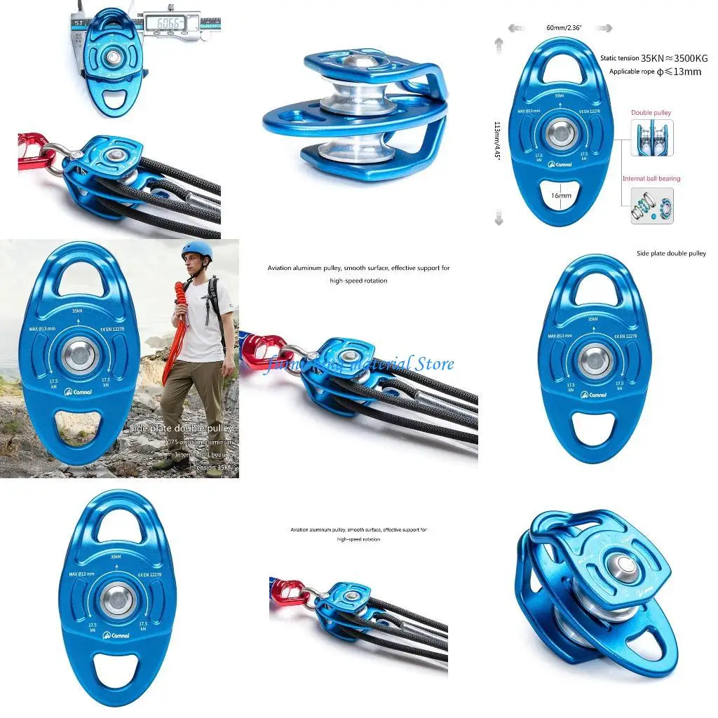 

Y5GD Rock Climbing Pulley Adjustable Rope Length Pulley for Various Distance Crossing