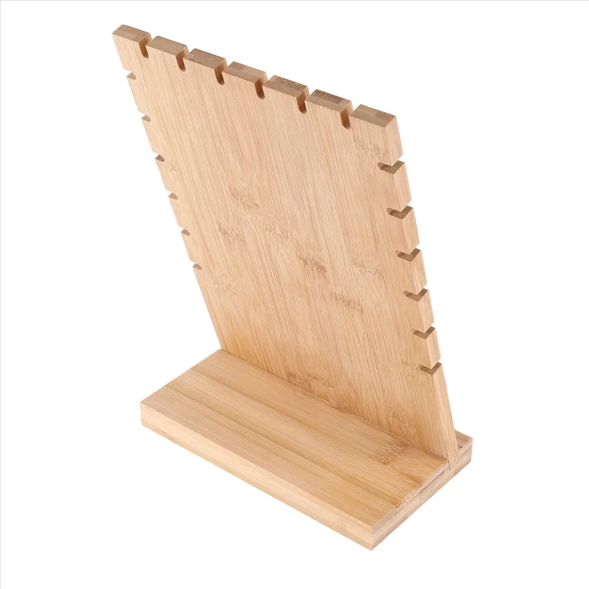 Lively- Necklace Display Stand Bamboo Necklace Holder Pendant Organizer Jewelry Display for Countertop with Detachable Base