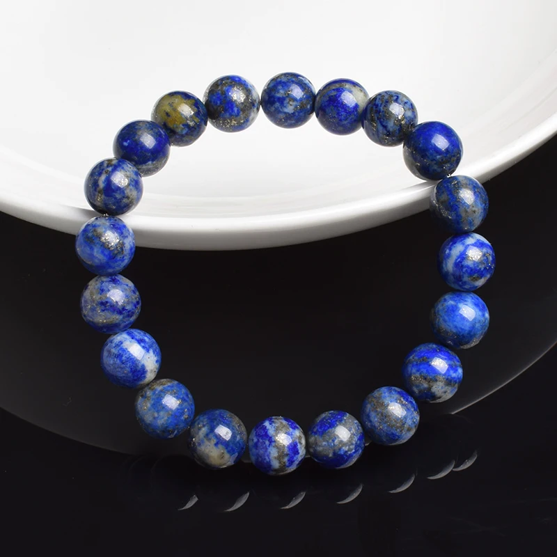 Real 5A Natural Lapis Lazuli Stone Beads Bracelet Homme Genuine Blue Lazurite Gem Original Natural Energy Stone Bracelet Jewelry