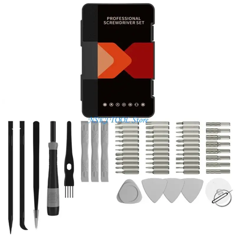 

L8RC 58pcs/set Ergonomic Multiple Tip Precise Screwdriver KitCompact Case for Professional Technicians Home Repair Essential