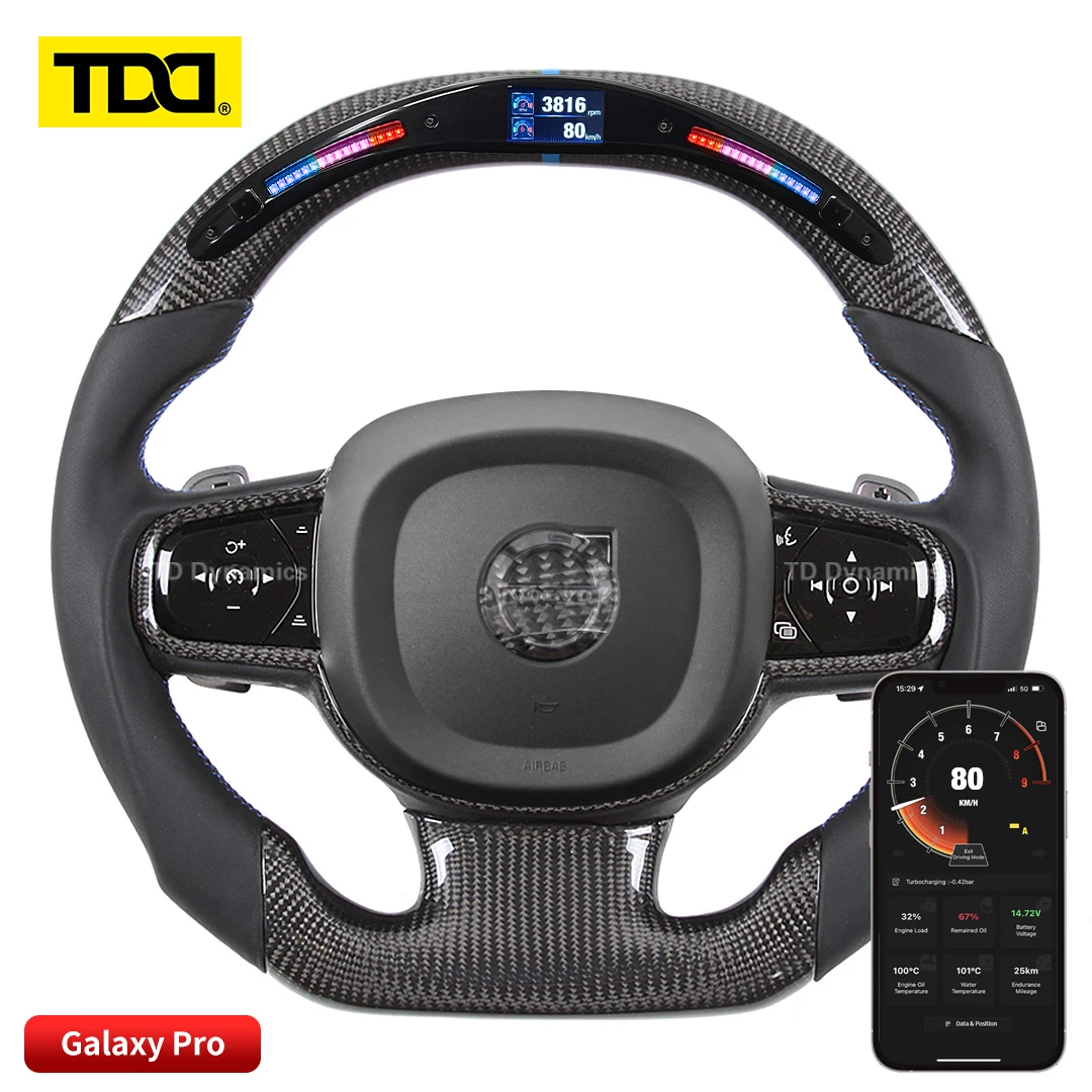 

TDD Carbon Fiber customized smart Galaxy pro LED Steering Wheel for Volvo