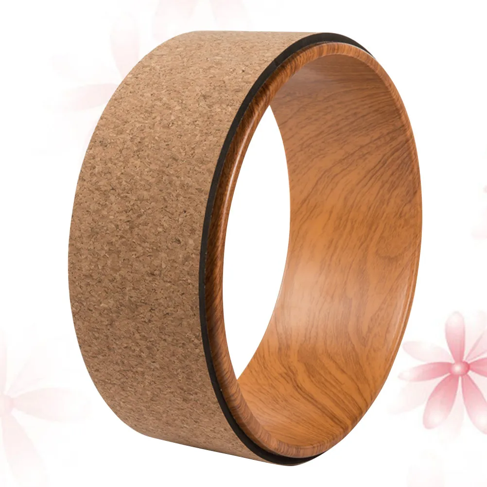 High Density Cork Yoga Wheel for Pilates Backbend Support Chest Opening Spine Alignment Fitness Roller Yoga Training Tool Waist