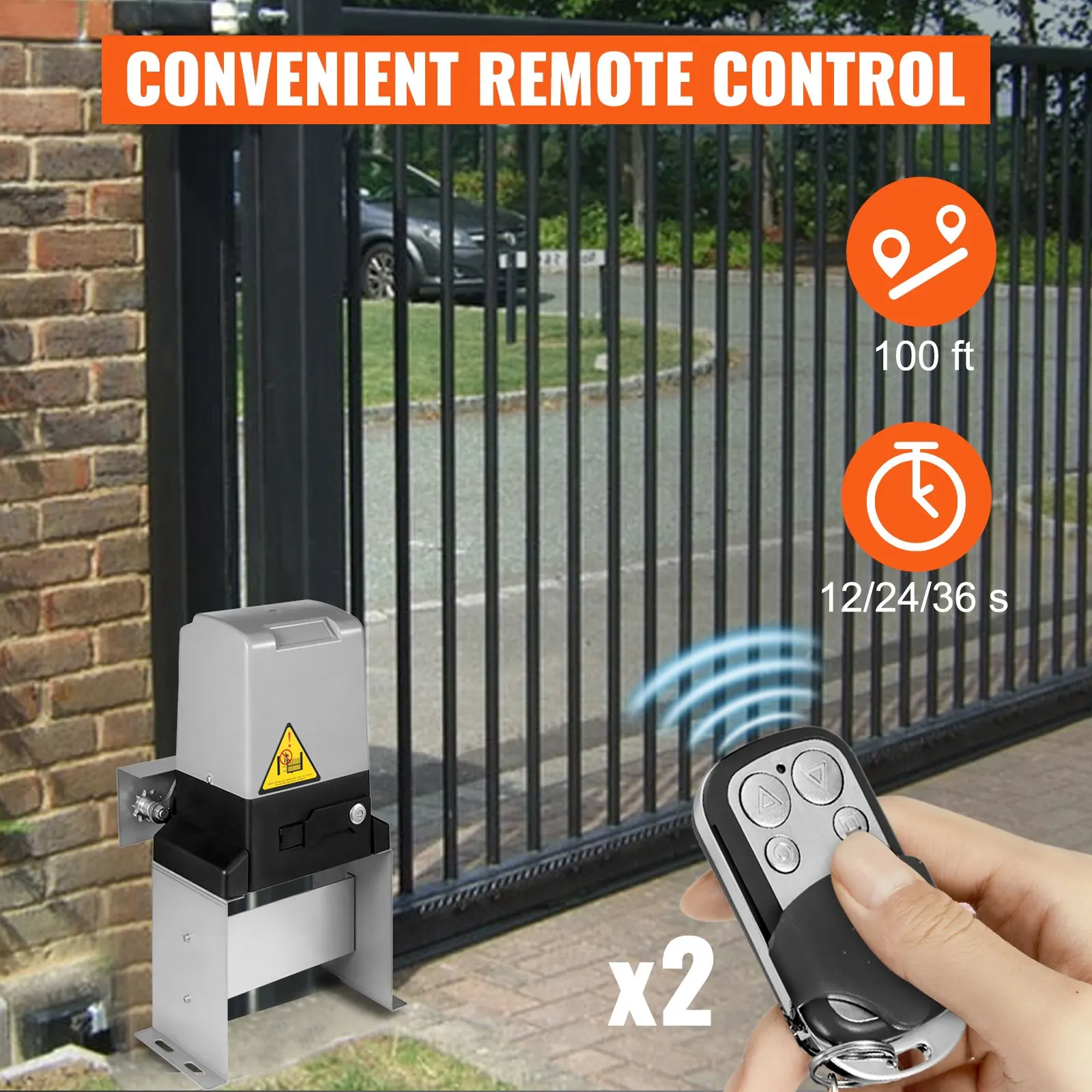

3300lbs Automatic Sliding Gate Opener Driveway Operator Infrared Sensor