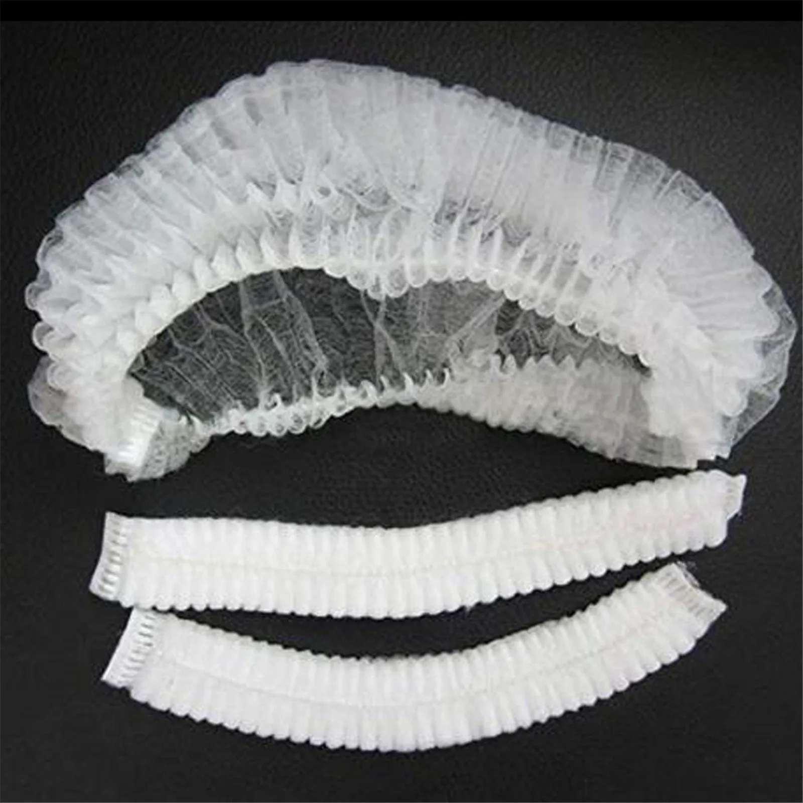 2024 100pcs 42cm Disposable Caps Chef Hat For Restaurant Kitchen Hotel Home gorro de satin para dormir bonnet satin cheveux nuit