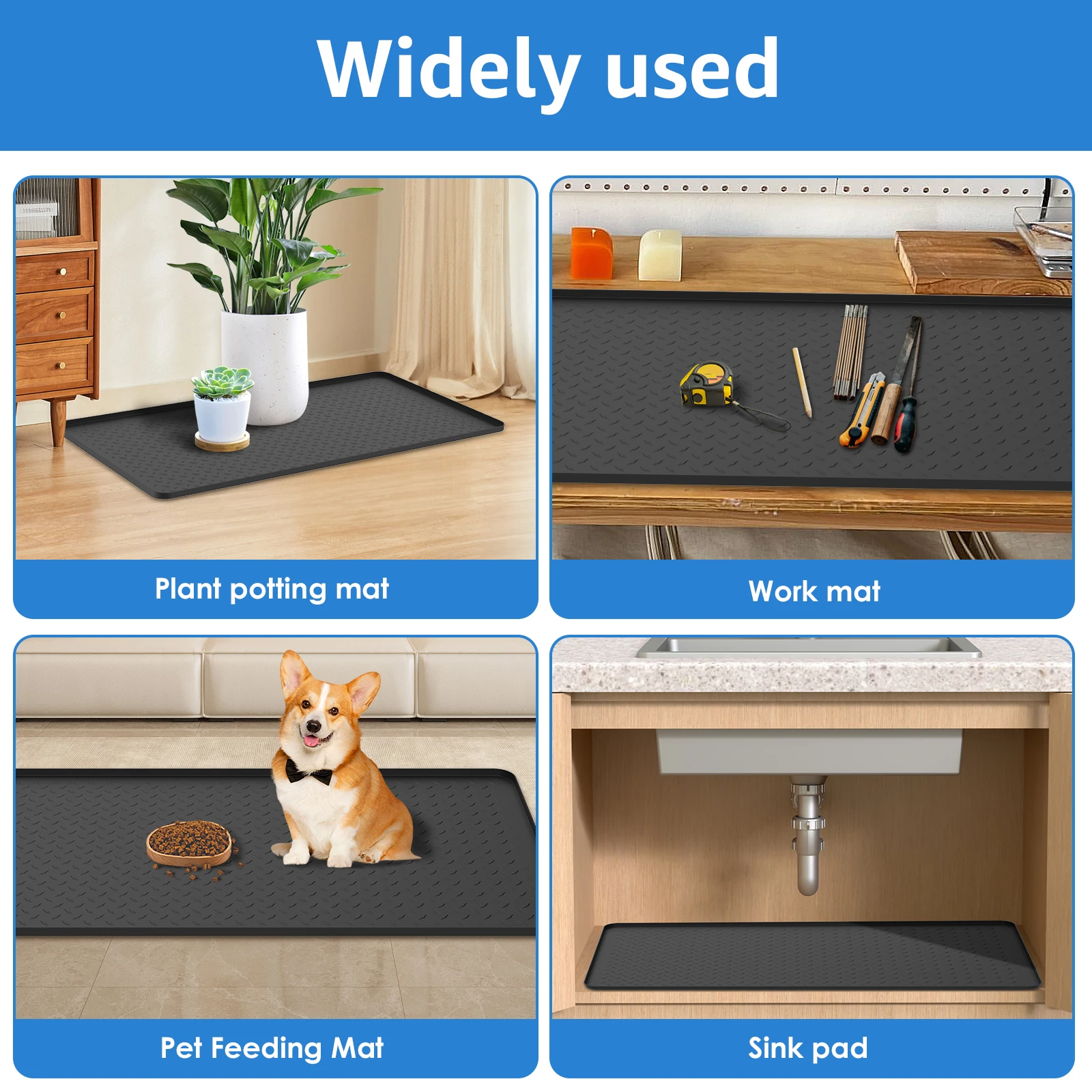 Silicone Washer Dryer Top Protector Waterproof Dustproof Dryer Top Protector Mat Versatile Washer Dryer Countertop Storage Pad