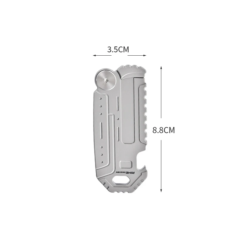 Outdoor Titanium Alloy Keychain Multifunctional EDC Small Portable Card Tool