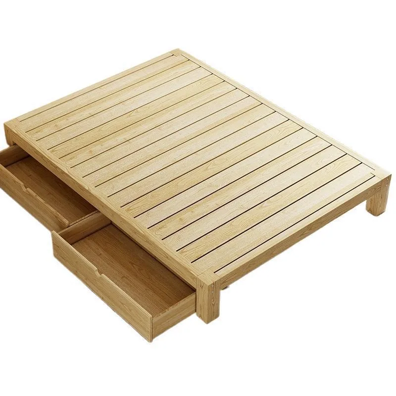 

Solid wood bed board row skeleton double bed and breakfast small apartment 1 meter 2 tatami bed