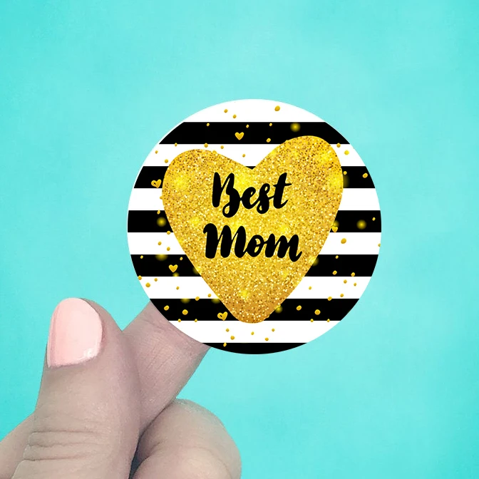 Mother's Day Decorative Stickers Seal Labels Self-adhesive DIY Party Stickers Best Moms Gift Decor for Mom